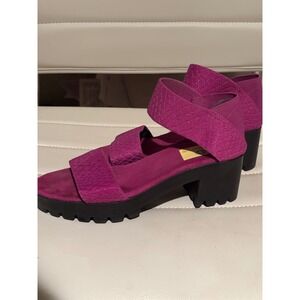 Charleston  Purple Monterrey Platform‎ Lug Sandals Chunky Heel